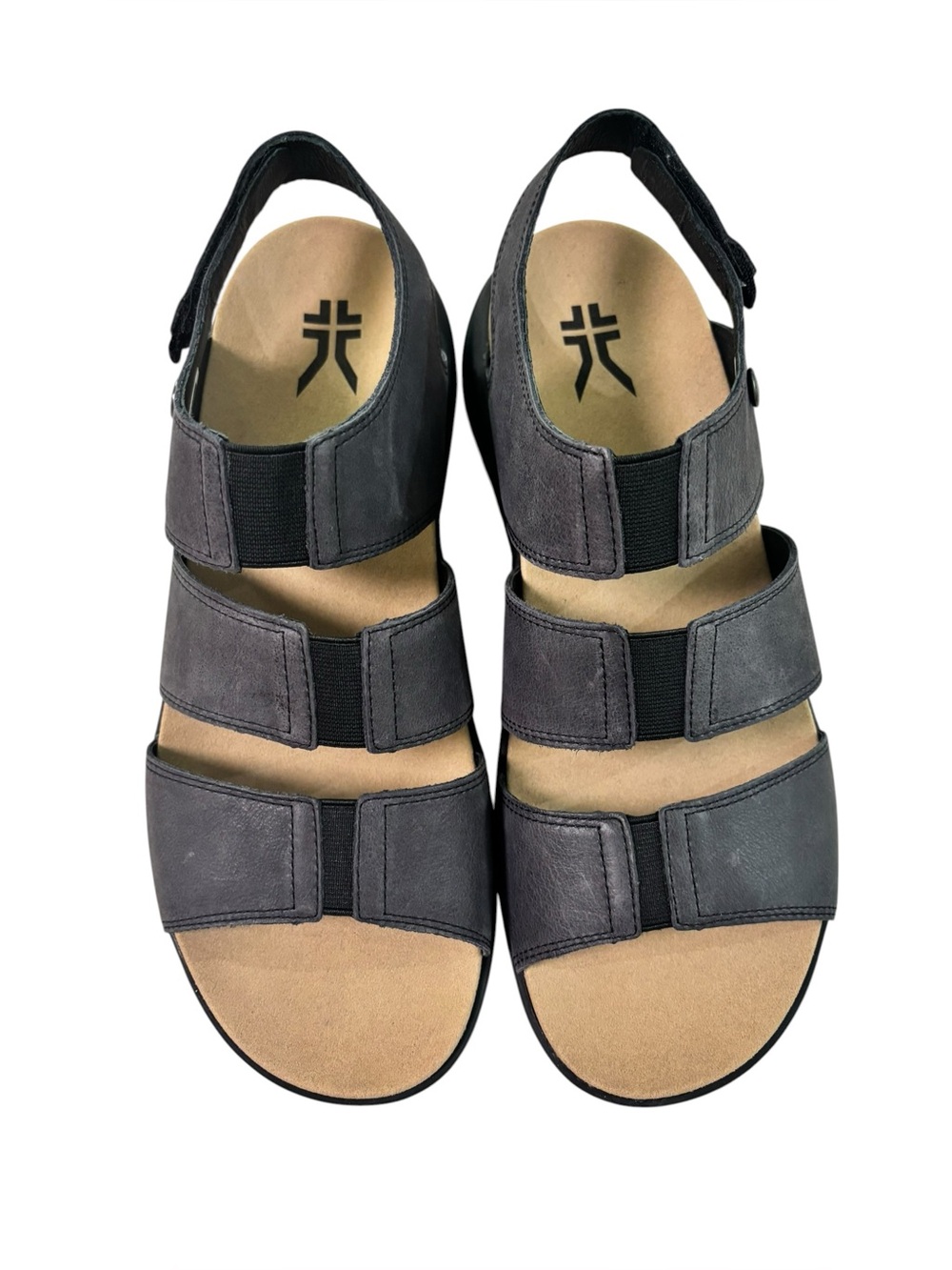 KURU Coda Muse Sandals Shoes Womens Size 11 Jet Black Strappy Comfort Walking - Picture 2 of 10
